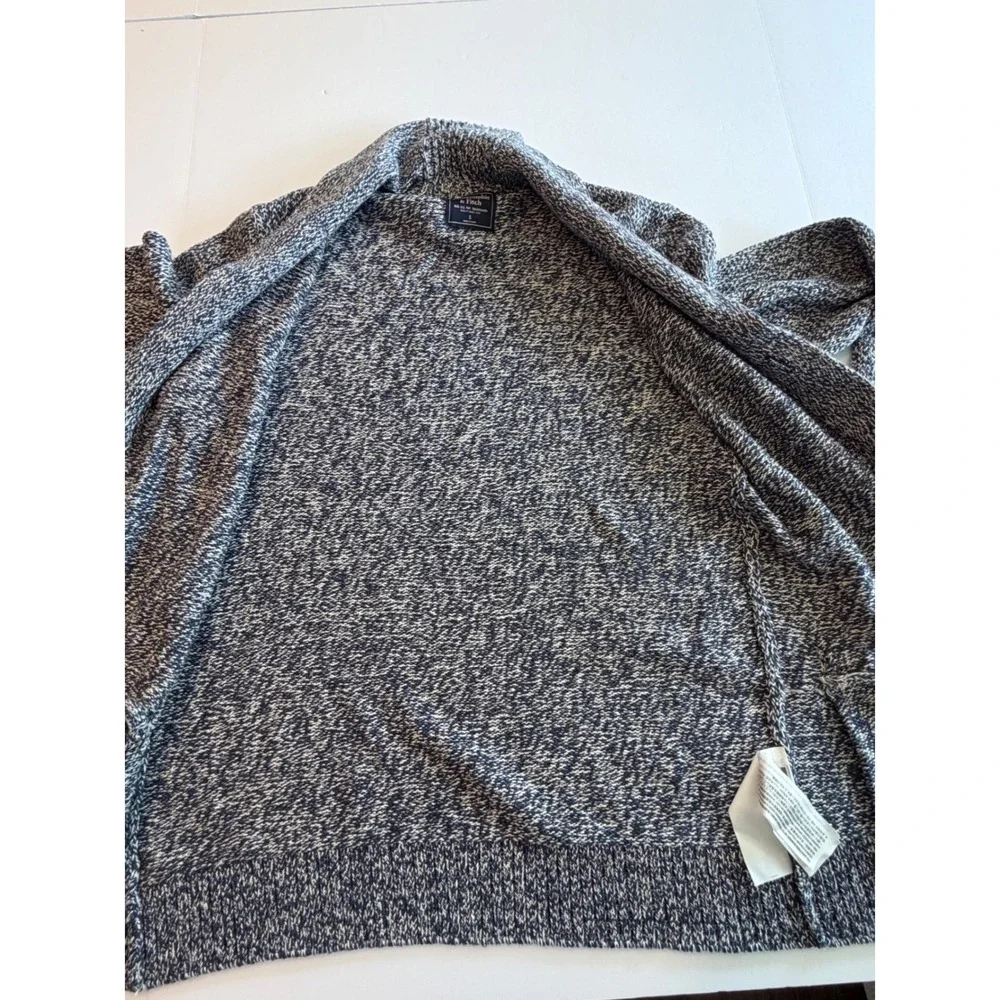Abercrombie & Fitch‎ Womens Shawl Collar Marled Knit Cotton Cardigan Navy S